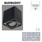 6 x Brand New Budbuddy LED Spot light Ceiling spotlights Spotlight Ceiling lamp spotlight Ceiling lamps Spotlight Adjustable Wall spotlights GU10 socket 230V 5W bulb included Aluminum - RRP €202.38