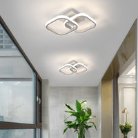 1 x RAW Customer Returns Goeco LED Ceiling Light, 21W 2300LM Modern Square Ceiling Lamp, 3000K 4500K 6500K Indoor LED Chandelier Light for Corridors, Balconies, Kitchens, White - RRP €32.96