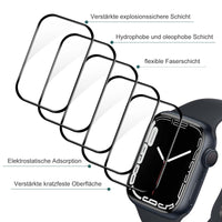 1 x RAW Customer Returns Bodyguard 2 pieces protective film for tempered glass for Apple Watch Series 7 8 9 45mm , 9H hardness anti-scratch Apple Watch 45mm protective glass, 3D full cover, anti-bubbles, HD screen protector for iWatch 45mm - RRP €12.1