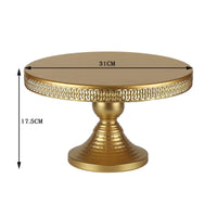 1 x RAW Customer Returns ZYOOO Cake stand metal gold, 12 inches 30 cm wide, cake plate with base for cakes, desserts, weddings, birthdays - RRP €30.24