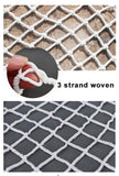 1 x RAW Customer Returns NIANTONG White Stair Net, Balcony Protection Net Safety Net for Children, Fence Net for Playground Garden, Decorative Net, Truck Cargo Net, 5mm Rope, 5cm Mesh Size Size 1x1m 3x3ft  - RRP €10.76