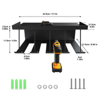 1 x RAW Customer Returns Tool storage wall mount cordless impact drill, 4 slots heavy-duty electric drill wall mount storage rack screwdriver organization tool holder tool rack  - RRP €36.8