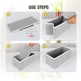 1 x RAW Customer Returns MINGLITAI drawer organizer system wardrobe, storage box for underwear, jeans closet organizer, holds pants, shirts, sweaters, leggings, set of 6 gray  - RRP €15.36