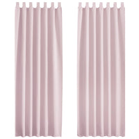 1 x RAW Customer Returns PONY DANCE loop curtain blackout - curtains for children s room girls thermal curtain against the cold loop curtain set of 2 blackout curtains with loops, H 245 x W 140 cm, light pink - RRP €40.95