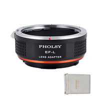 1 x RAW Customer Returns PHOLSY Manual Focus Lens Adapter for Canon EOS EF EF-S Mount Lens and Leica L Mount Camera Body for Leica SL2, SL2-S, CL, TL2, Lumix S5, S1, BS1H, Sigma fp, fp L, EF- Leica L - RRP €33.99