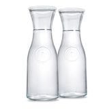 1 x RAW Customer Returns Lawei Pack of 4 Water Carafe Glass Water Jug 1 Liter Water Bottle Juice Carafe Glass Glass Carafes with Lid for Water Juice Iced Tea Drinks Wine - RRP €30.23