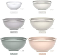 1 x RAW Customer Returns AIKKIL mixing bowl set of 6, plastic nesting salad bowl with lid, bowl with lid, includes 2 forks 4 measuring spoons, BPA-free stackable, ideal for mixing and serving khaki, 18  - RRP €32.99