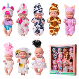 7 x Brand New DAJASD Mini Reborn Dolls, 8 Piece Doll and Clothes Set, New Born Baby Doll Mini Sleeping Rebirth Dolls, Silicone Baby Dolls for Children 3 Years  - RRP €134.4