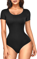 7 x Brand New Gotoly Women s Sculpting Body Shaper Slimming Flat Stomach Sheath Short Sleeve Slimming Sculpting Lingerie Bustier Shapewear Bodysuit Abdominal Control Body Shaper 3XL, Black  - RRP €187.18