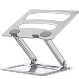 1 x RAW Customer Returns LORYERGO 11-17.3 Laptop Stand Folding Table Ventilated Laptop Stand Height Adjustable Laptop Riser Laptop Stand Compatible Silver  - RRP €23.99