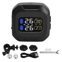 1 x RAW Customer Returns KSTE Tire Pressure Monitoring System, Motorcycle Wireless TPMS Sensor Tire Pressure Monitoring System with 2 External Sensors - RRP €72.39