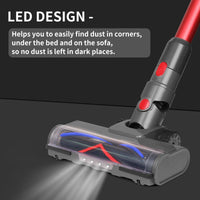 1 x RAW Customer Returns suzao floor nozzle for Dyson V7 V8 V10 V11 V15 sv10 sv12 sv14 sv15, brush spare parts with 4 LED and trigger lock, Dyson brush roller for carpet, parquet floors, hard floors - RRP €39.89