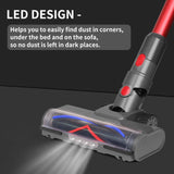 1 x RAW Customer Returns suzao floor nozzle for Dyson V7 V8 V10 V11 V15 sv10 sv12 sv14 sv15, brush spare parts with 4 LED and trigger lock, Dyson brush roller for carpet, parquet floors, hard floors - RRP €39.77