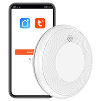 1 x RAW Customer Returns Smart WiFi Slim Smoke Detector Smoke Sensor with 10-Year Battery Life, Mute and Self-Check Function, App Notification for Family Shared 1P - RRP €31.26