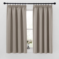 1 x RAW Customer Returns PONY DANCE Ruffled Tape Opaque Curtains Set of 2 H 160 x W 140 cm Opaque Curtains with Ruffled Tape Thermal Curtain Cold Protection Bedroom Curtains and Drapes Sand Colors - RRP €26.04