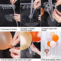 10 x Brand New 4 Pieces Balloon Stand Kit, Balloon Sticks Holders, Tabletop Balloon Stand, Balloon Stand Kit, Balloon Tree, for Decoration, Birthdays, Home Decoration Birthday Party 4  - RRP €204.0