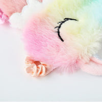 1 x RAW Customer Returns Kids Unicorn Sleep Mask Eye Mask Plush Ears Sleep Mask for Nighttime Napping Travel Women Girls - RRP €22.8