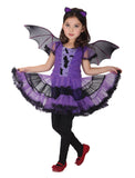 2 x Brand New Licus Bat Costume for Girls Halloween Costume with Wings Children s Halloween Costume Carnival Party Tutu Dress Purple, 7-9 Years  - RRP €53.34