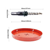 1 x RAW Customer Returns Hole Saw Drill Bit HSS Hole Cutter with Arbor for Wood and Metal LAIWEI 7-31 64 190mm  - RRP €19.6