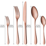 1 x RAW Customer Returns BEWOS cutlery set for 6 people, 30-piece rose gold matt cutlery set including knife, fork, spoon, stainless steel cutlery, dishwasher safe - RRP €31.88