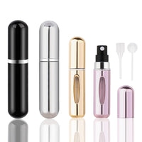 3 x Brand New Pack of 4 perfume atomizers for on the go, 5 ml mini perfume atomizer refillable, empty perfume filler portable perfume travel bottle, perfume filler for handbag, travel black, silver, gold, pink  - RRP €19.05