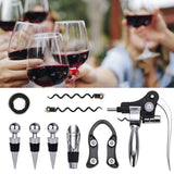 1 x RAW Customer Returns Faburo Bottle Opener Set, 9PCS Manual Corkscrew Rabbit Corkscrew Wine Accessories Kit Aerator Wine Pourers with High-End Gift Box - RRP €32.4