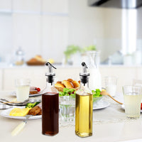 1 x RAW Customer Returns Tebery 6 pieces 250ml oil bottles vinegar bottle, vinegar and oil bottles set with pourers, olive oil oil dispenser made of glass, dispenser vinegar dispenser for oil, BBQ, cooking - RRP €17.14