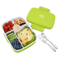 1 x RAW Customer Returns BRIGENIUS lunch box bento box lunch box for children keep food fresh lunch box, leak-proof lunch box five separate chambers - RRP €18.99