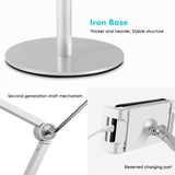 1 x RAW Customer Returns viozon Tablet Stand, 360 Degree Adjustable Height and Angle Aluminum Tablet Holder Compatible with 3.5-11 Cell Phones or Tablets such as iPhone iPad Pro Air Mini, Samsung, Nexus DE-AP-4PS - RRP €65.99