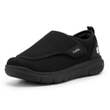 1 x RAW Customer Returns FitVille shoes with velcro fastening for women diabetics extra wide EasyTop Wings low shoes for swollen feet Black 41 EU X-Wide - RRP €66.99