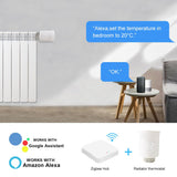 1 x RAW Customer Returns KETOTEK Smart Thermostatic Head, Radiator Thermostat Requires Tuya Zigbee HUB, Programmable WiFi Thermostatic Valve Controlled via Tuya App Smart Life, Alexa Google Assistant - RRP €43.99