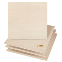 1 x RAW Customer Returns Dofiki 25pcs 3mm Plywood Basswood Sheet 300x300x3mm Craft Plywood for Laser Cutting Laser Engraving Wood Burning Construction Model, 3mm Bass Wood Sheet 1 8 x11.8 x 11.8  - RRP €52.99