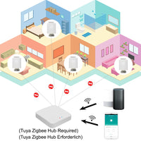 1 x RAW Customer Returns KETOTEK Zigbee Radiator Thermostat Tuya, Smart Thermostat Heating Digital with APP, Alexa Google Assistant Control, Additional Product for WiFi Starter Set, Tuya Zigbee Hub Required - RRP €29.03