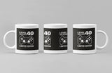 1 x RAW Customer Returns Colorfamily Birthday Mug Gift 40 Years Level Unlocked Limited Edition Ceramic Mug - RRP €15.68