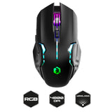 1 x RAW Customer Returns EMPIRE GAMING - RF903 Gaming Mouse, 2.4GHz Wireless Rechargeable - LED Backlight RGB - Ergonomic - 4800 DPI 500 Hz - PS4,PS5,XboxOne Series,PC and Mac - Black - RRP €19.99