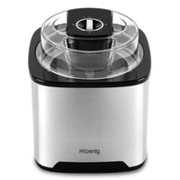 1 x RAW Customer Returns H.Koenig SRB80 ice cream maker, capacity 2 l, 12 W, stainless steel, 30 to 40 min preparation, 30 rpm, automatic switch-off, transparent lid, removable container, silver - RRP €67.51