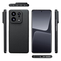 1 x RAW Customer Returns qichenlu Bulletproof Aramid Fiber Camera Protection-Black Aramid Case for Xiaomi 13 Pro 5G,Military Standard Shockproof Extremely Thin Cover Case Hard Shell for Xiaomi 13 Pro 5G - RRP €32.95