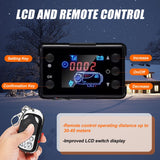 1 x RAW Customer Returns 12 V Car Heater LCD Switch Controller, LCD Display Switch for Car Air Diesel Heater Parking Heater, Black with Remote Control - RRP €26.21