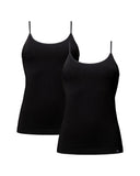 1 x RAW Customer Returns DANISH ENDURANCE Women s Viscose Undershirt, 2 Pack Seamless Black, Medium Large  - RRP €25.19