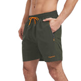 1 x RAW Customer Returns Ougelebo swimming trunks men s swimming shorts men s short quick-drying men s swimming trunks swimming shorts men s with zip swimming shorts men army green M - RRP €27.99