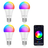 1 x RAW Customer Returns Lepro 9W E27 LED lamp, Bluetooth APP control dimmable RGBCW bulb, RGB warm white, 16 colors, equivalent to 60 W, 2700K to cold white Kelvin LED bulb, 4 pieces energy class F  - RRP €29.99