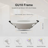 1 x RAW Customer Returns GY 6 LED recessed spotlights including GU10 socket, IP65 recessed lights for bathroom kitchen, LED GU10 recessed frame ceiling spot white round, socket for MR16 LED or halogen bulbs, 35 swiveling - RRP €25.99