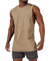 1 x RAW Customer Returns Tank Top Men s Sleeveless Muscle Shirts Gym Sports Undershirt Men T Shirt Men s Fitness Tank Tops Tee Top for Men Khaki 3XL - RRP €19.15