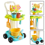 1 x RAW Customer Returns deAO 26 pieces children s garden tools toy with wheelbarrow, 2 in 1 flower garden toy and sand toy with watering cans, rakes, spades, buckets, garden toy set for boys and girls from 2 to 3 years - RRP €35.99