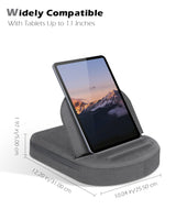 1 x RAW Customer Returns MoKo Tablet Pillow Stand, Adjustable Viewing Angle Tablet Pillow Holder for Lap Bed Desk with Stylus Pen Holder, Compatible with iPad Pro 11 10.9 10.2 up to 11 , Cell Phone, Book, Gray - RRP €31.61