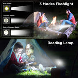 1 x RAW Customer Returns Ainostone Crank Radio 5000mAh Solar Radio with AM FM Mobile Phone Charging Function Rechargeable Emergency Radio with 3 Modes LED Flashlight Reading Lamp SOS Alarm Compass for Emergency Camping Outdoor Power Outage - RRP €34.27