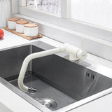 1 x RAW Customer Returns ONECE front window kitchen faucet white, kitchen faucet foldable with 2 jet types, folding mixer tap with 360 rotation, sink faucet made of stainless steel SUS304, white - RRP €62.99