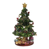 6 x Brand New HAES DECO - Music box Christmas tree - Size 14x23 cm - Color green - Material polyresin - Christmas figure, Christmas decoration - RRP €278.22