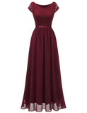 1 x RAW Customer Returns DRESSTELLS Evening Dresses Women s Ball Gown Long Evening Dresses Elegant for Wedding Graduation Dress Long Ball Gown Beach Dress Long Burgundy XL - RRP €56.99