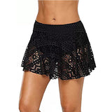 1 x Brand New KADBLE Women Girl Crochet Lace Sexy Bikini Swim Bottom Solid Skirt Short Swimsuit,Black,XX-Large - RRP €27.88